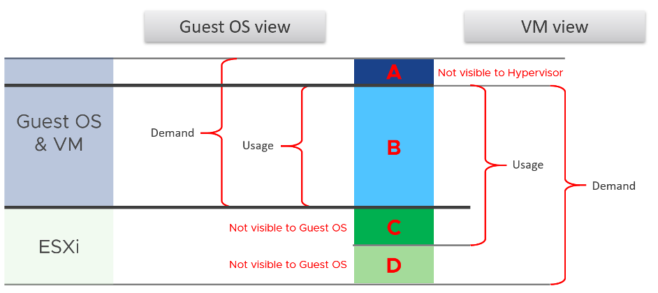 guest os view and vm view