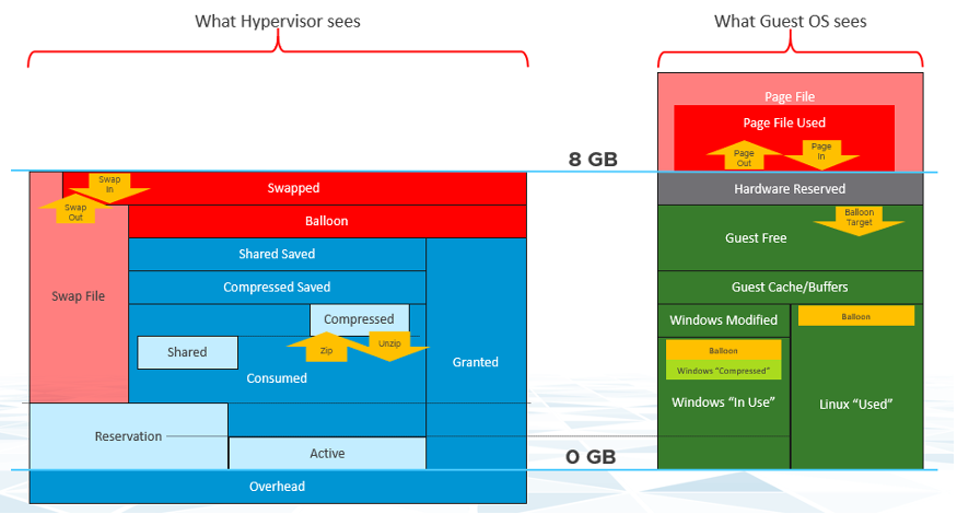 ESXi vs Guest OS perspective