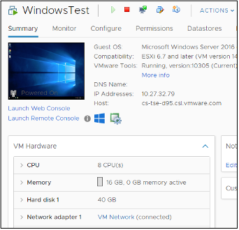 0GB active memory VM