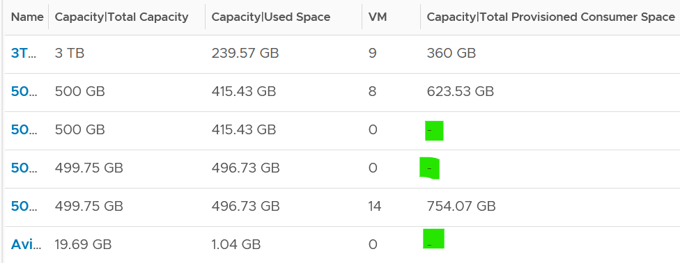 No VM empty datastore