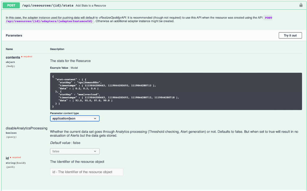 REST API method for adding custom metrics