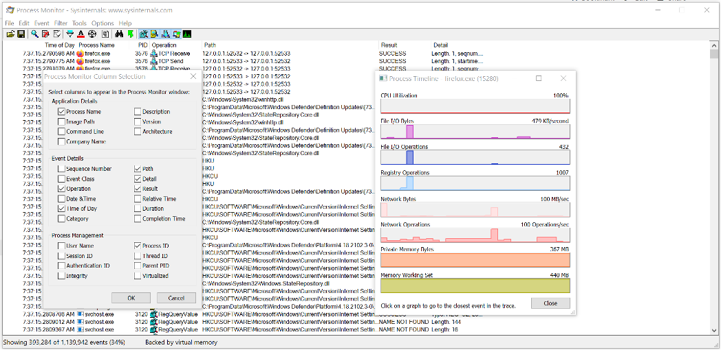 Process Monitor example