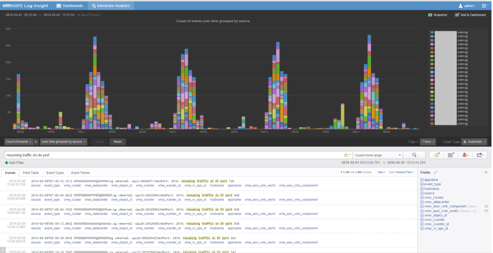 Log insight log pattern